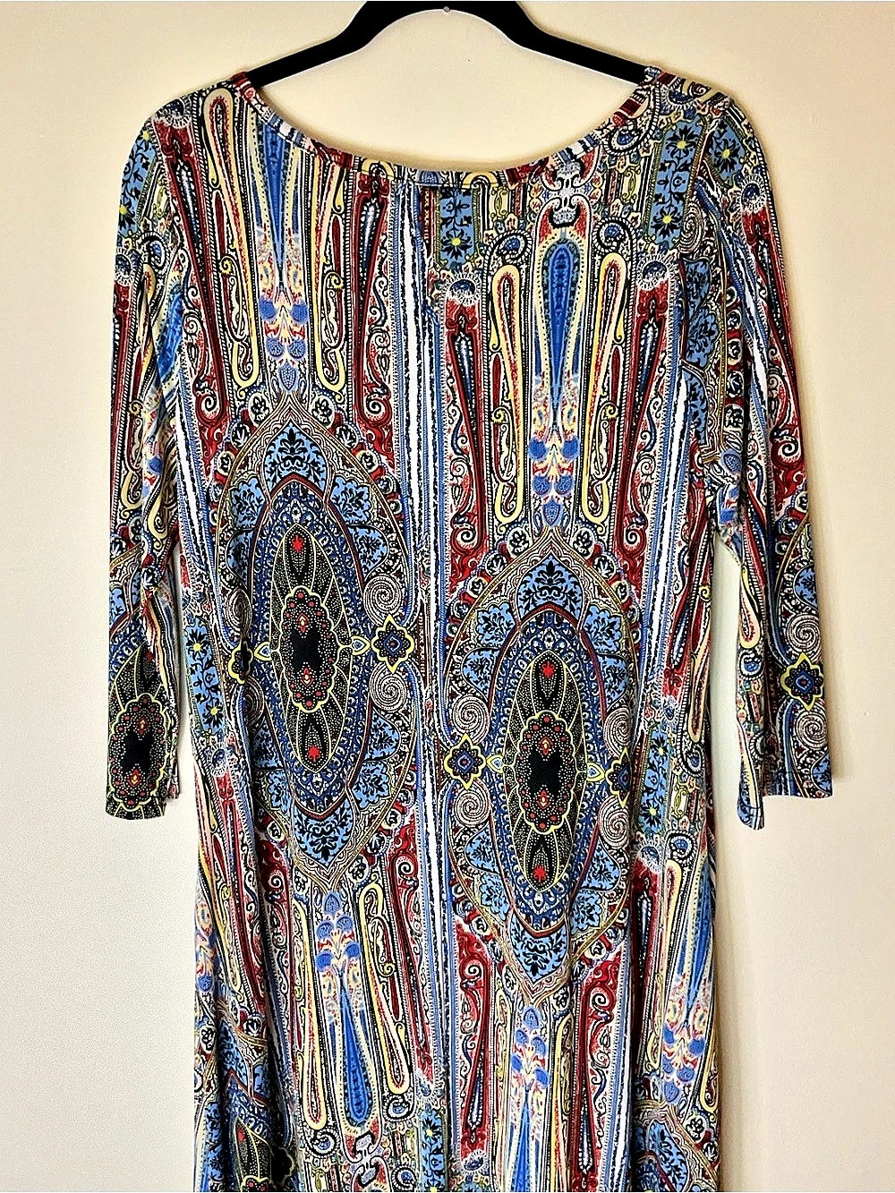 My Sassy skirt full length Paisley Maxi Dress in Blue & Red Size Small Like New